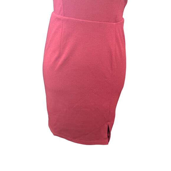 Lulus Mini Dress Poised To Party One Shoulder Cutout Cocktail Burgundy M NWOT - Picture 5 of 10